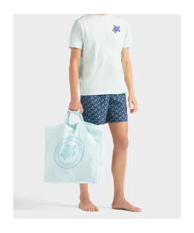 Vilebrequin Micro Ronde Des Tortues Rainbow Longer Length Swim Shorts In Blue