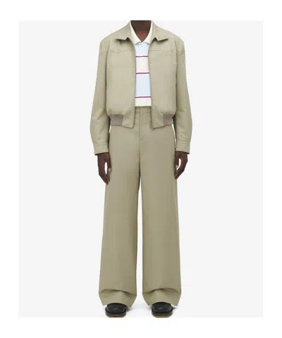 Alexander Mcqueen Harrington Cropped Jacket In Neutral