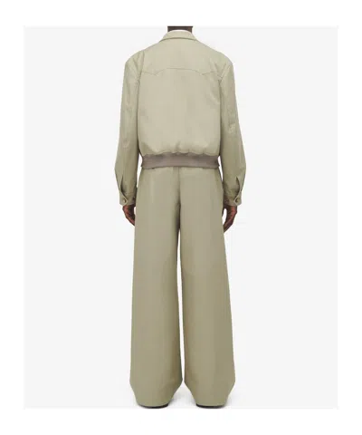 Alexander Mcqueen Harrington Cropped Jacket In Neutral