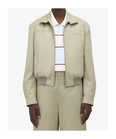 Alexander Mcqueen Harrington Cropped Jacket In Neutral