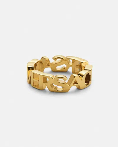Versace Emblem Cut-out Gold Ring
