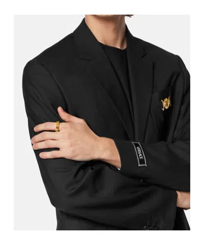 Versace Emblem Cut-out Gold Ring