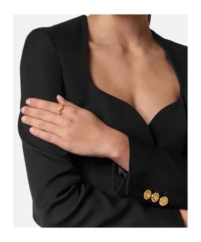 Versace Emblem Cut-out Gold Ring