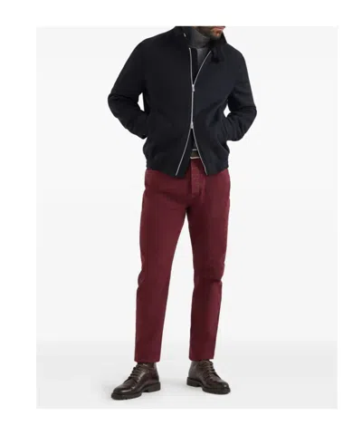 Brunello Cucinelli Stand-collar Zip Jacket In Black