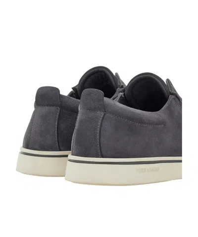 Ferragamo Navy Blue Laceless Sneakers