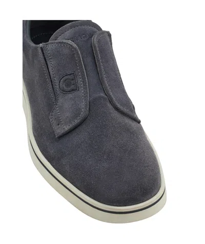 Ferragamo Navy Blue Laceless Sneakers