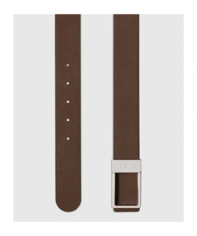 Gucci Gg Reversible Belt With Rectangular Buckle