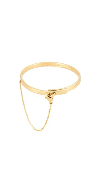 Eddie Borgo Thin Safety Chain Bangle In Gold