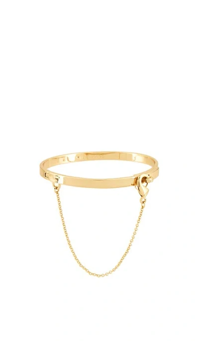 Eddie Borgo Thin Safety Chain Bangle In Gold