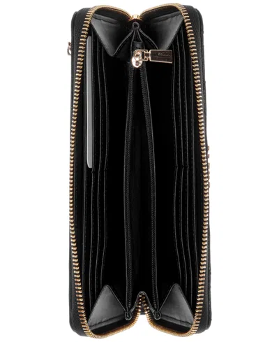 Guess Laurel Ii Large Zip Around Wallet In Black