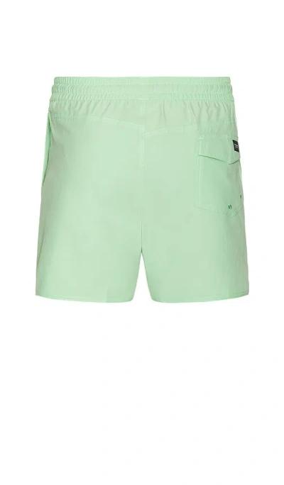 Volcom Lido Solid Swim Trunks In Green