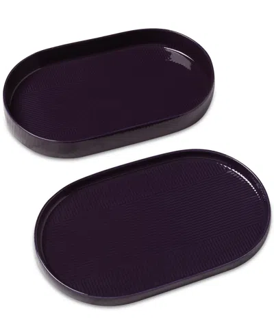 Lenox Modulus Serving Platter & Bowl Set In Black
