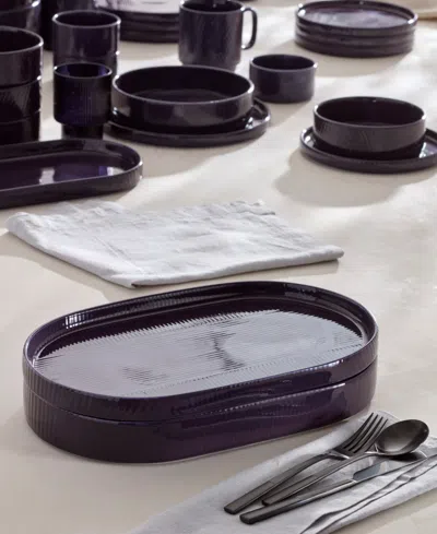 Lenox Modulus Serving Platter & Bowl Set In Black