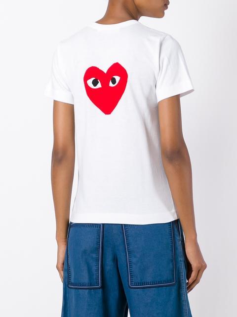 Comme Des Garçons Play Play T-shirt W/heart In Front And Behind In ...