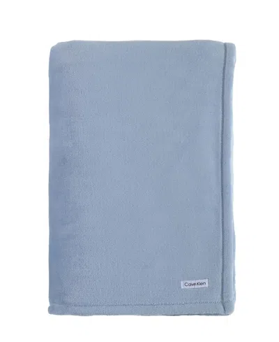 Calvin Klein Core Plush Solid Blanket, King In Blue
