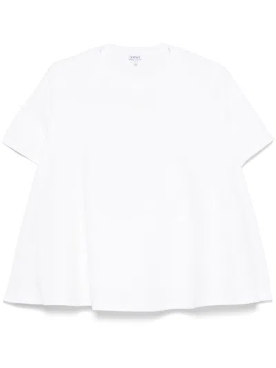 Loewe Anagram-embroidered Trapeze T-shirt In White