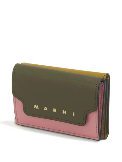Marni Colour-block Leather Wallet