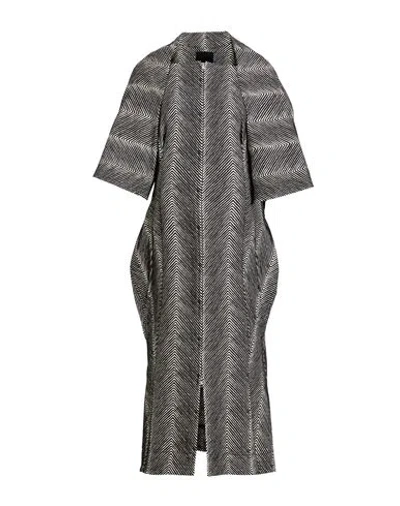 Divka Woman Overcoat & Trench Coat Black Size 3 Polyester, Wool, Acrylic, Nylon, Polyurethane