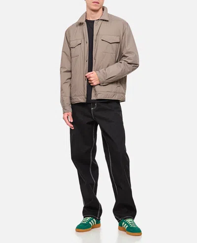 Herno Versatile Gray Jacket With Button Closure In Gray