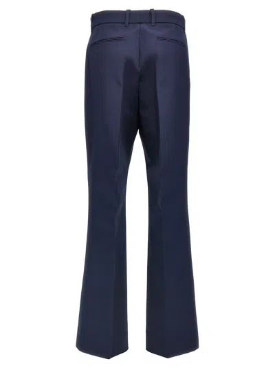 Gucci Pantalone In Cotone Blu Navy Donna In Blue
