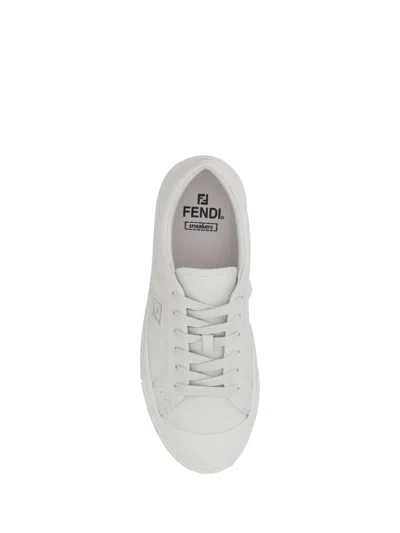 Fendi Valentino Garavani Multicolor Fabric And Mesh True Act Sneakers In White