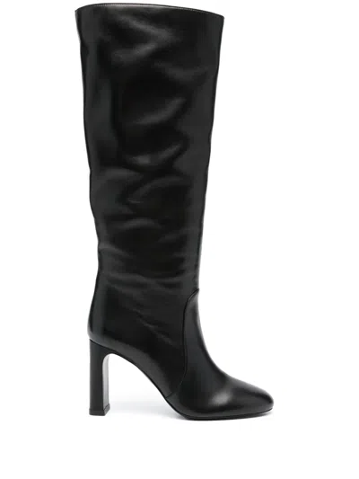 Stuart Weitzman Nappa Leather Knee-high Babette Boots In Black