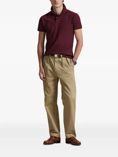 Polo Ralph Lauren Cotton Polo In Burgundy