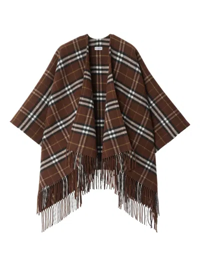 Burberry Check Wool Cashmere Cape