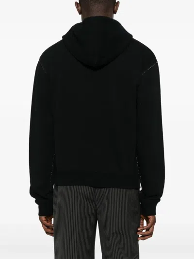 Valentino Garavani Hoodie With Logo Print In Black