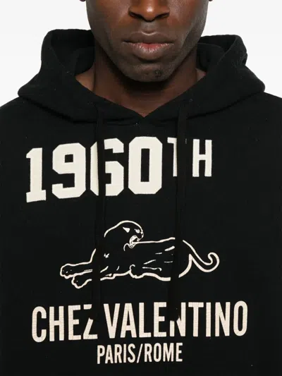 Valentino Garavani Hoodie With Logo Print In Black