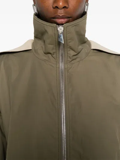 Attico String-detail Bomber Jacket - Women's - Cotton/polyamide In Green