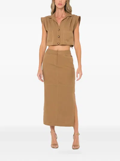 PREEN 排扣短款衬衫