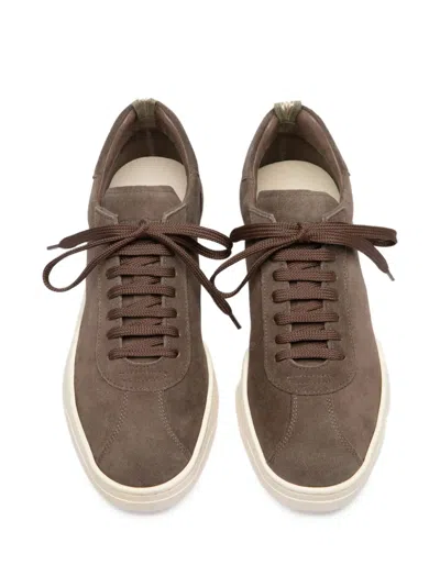 Officine Creative Karma Suede Low-top Sneakers In Brown