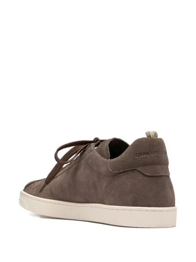 Officine Creative Karma Suede Low-top Sneakers In Brown