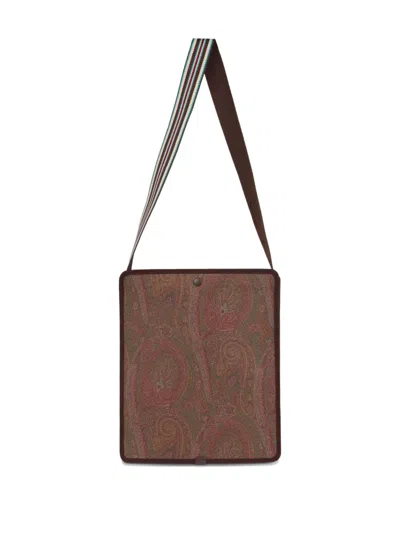 Etro Medium Arnica Paisley-pattern Messenger Bag In Brown