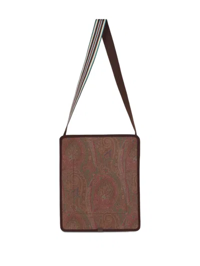 Etro Medium Arnica Paisley-pattern Messenger Bag In Brown
