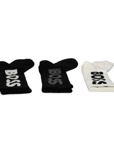 LOGO印花针织袜（三双装）