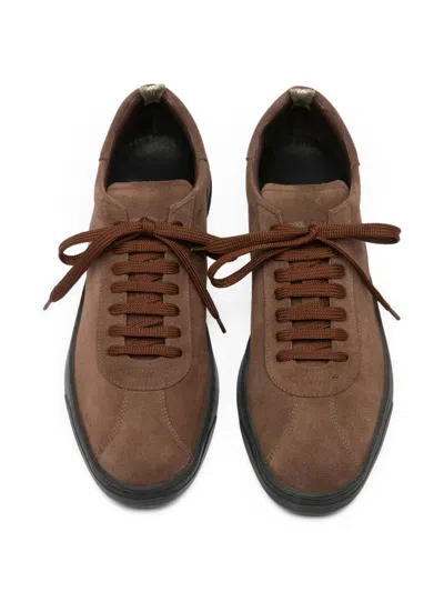 Officine Creative Suede Lace-up Sneakers In Brown