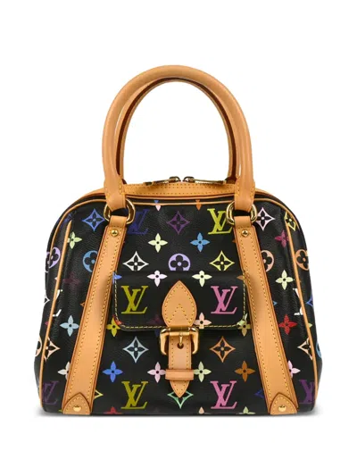Pre-owned Louis Vuitton X Takashi Murakami 2007 Monogram Priscilla Handbag In Black