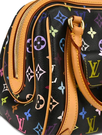 Pre-owned Louis Vuitton X Takashi Murakami 2007 Monogram Priscilla Handbag In Black