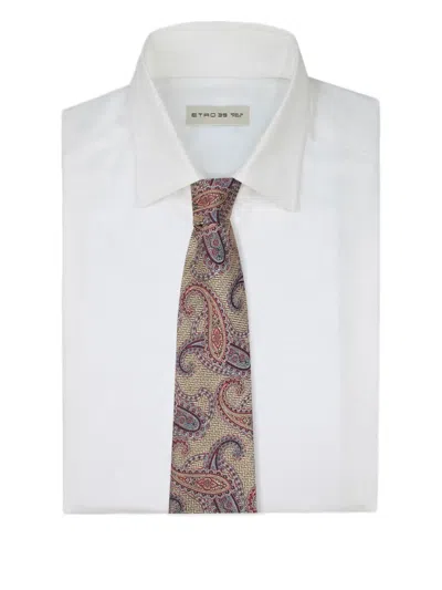 Etro Paisley-pattern Tie In Neutral