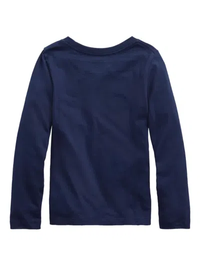 Polo Ralph Lauren Long-sleeve Scoop Neck T-shirt In Blue