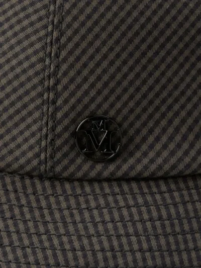 Maison Michel Check-pattern Bucket Hat In Black