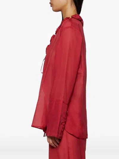 玫瑰缀饰半透明罩衫