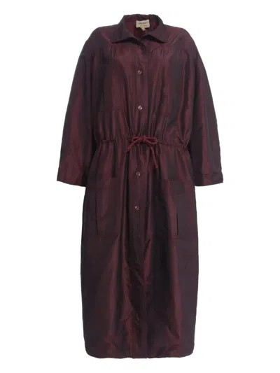 Pre-owned Laura Biagiotti Vintage  Drawstring-waist Coat In Red