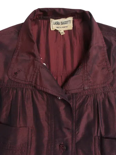 Pre-owned Laura Biagiotti Vintage  Drawstring-waist Coat In Red