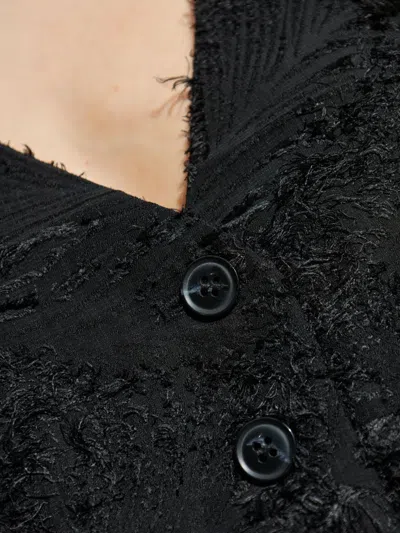 Samsoe & Samsoe Salazio Feathered Halterneck Top In Black