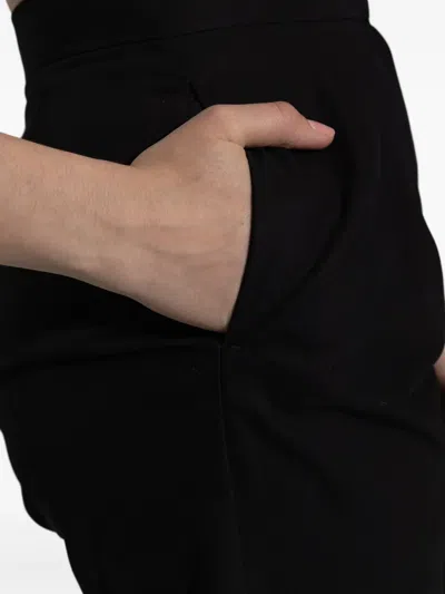 Max Mara Carrot Cotton Pants In Black