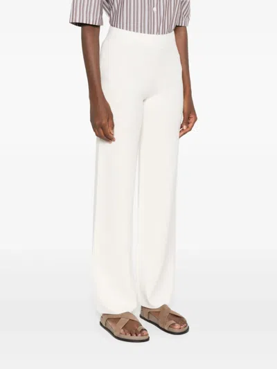 Max Mara White Onore Pants In Neutral