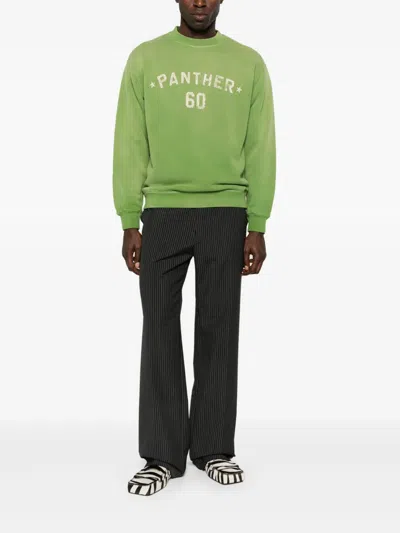 Valentino Cotton S Graphic Print Sweater In Green